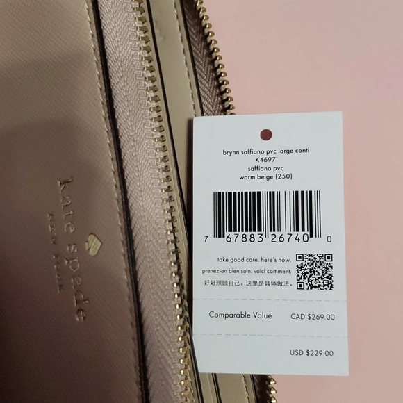 Kate Spade Brynn Saffiano Large Continental Wallet $229 - Picture 10 of 10